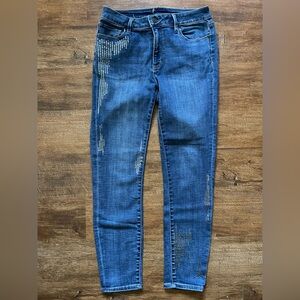 DKNY Jeans with Shiny Silver Accents